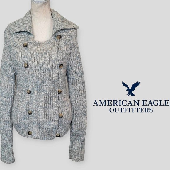 American Eagle Outfitters Sweaters - American Eagle Outfitters Women's Double Breasted Knit Wool Blend Sweater Medium